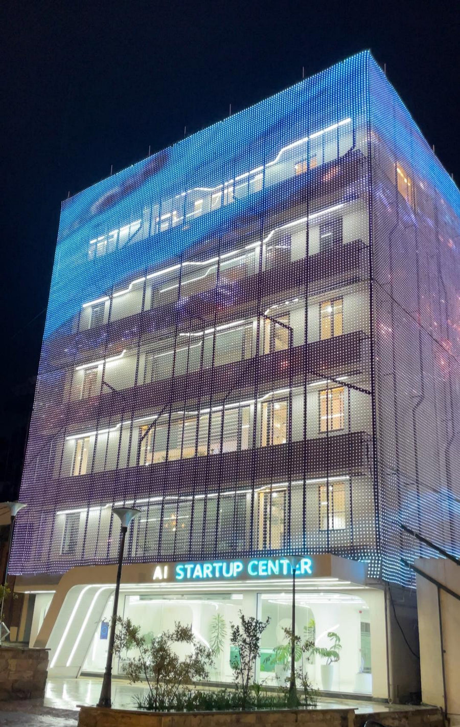 Addis Ababa P100 media facade retrofit