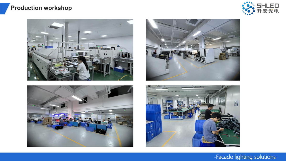 SHLED facade lighting production workshop