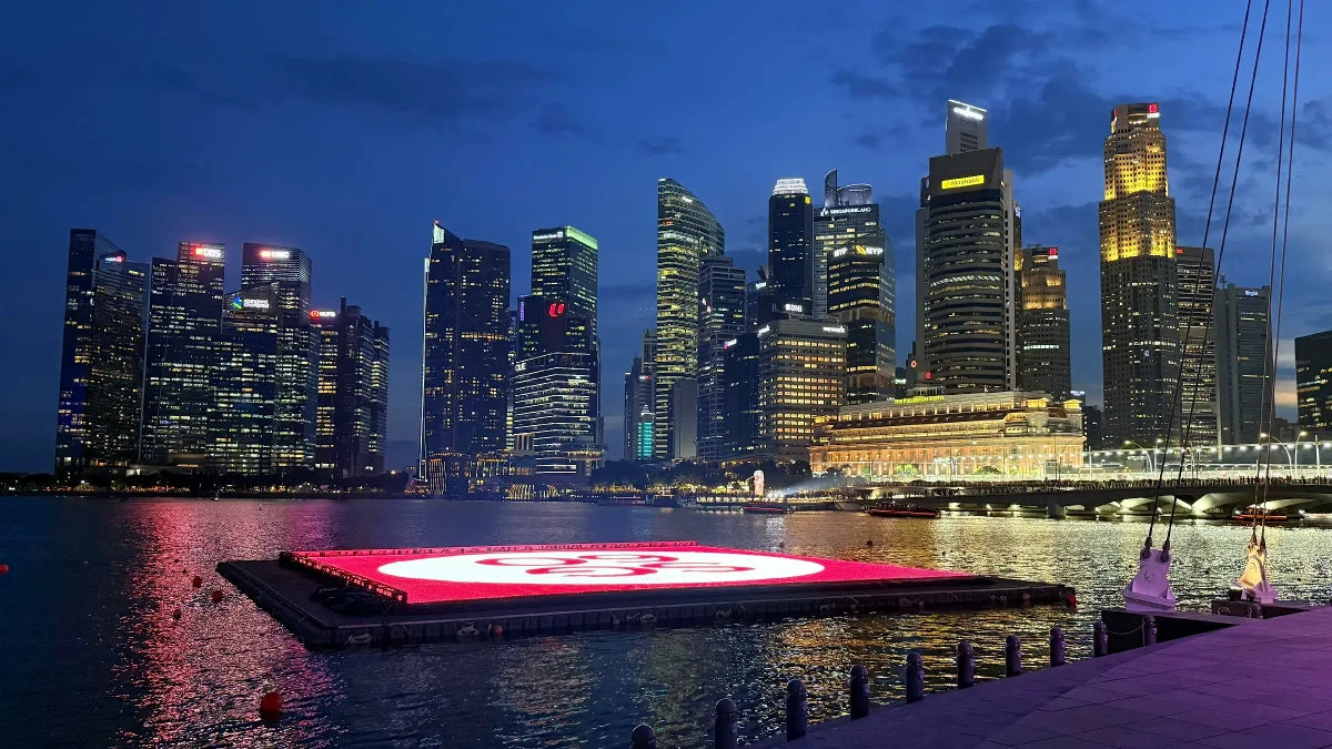 SHLED transparent LED mesh media facade solution
